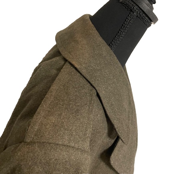 Vtg USMC Overcoat Man's Wool Kersey‎ Green 36S - Picture 9 of 12